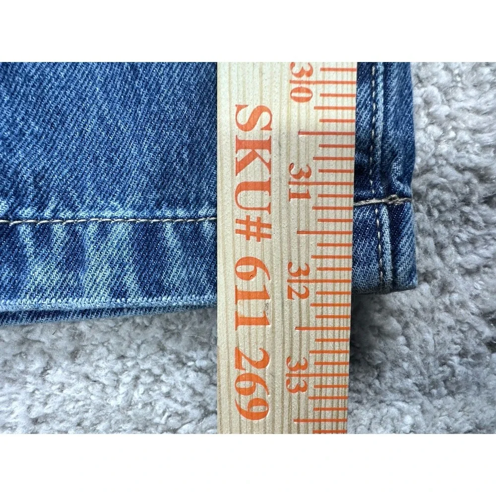 Women's HIDDEN Los Angeles‎ Wide Leg Jeans Denim Blue 30 Grunge Y2K 32 Inseam